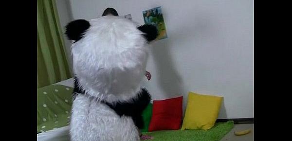  Panda bear fucks sexy teen in different positions